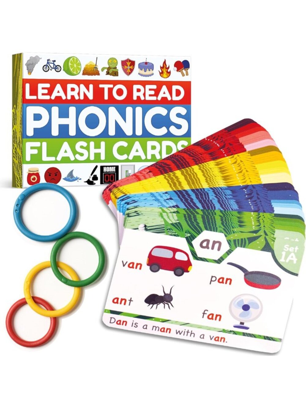 Educational Phonics Flash Cards for Kids - Fun Learning Tool for Reading Skills